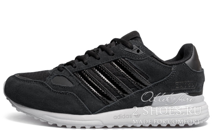 Кроссовки Adidas ZX 750 Black White  черные