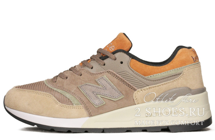 Кроссовки New Balance 997 Beige Bison Pack Brown M997NAJ коричневые