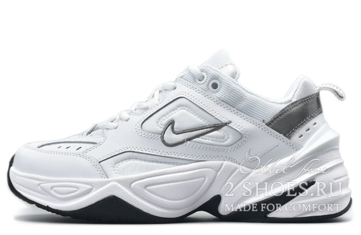 Кроссовки Nike M2K Tekno White Cool Grey BQ3378-100 белые, кожаные