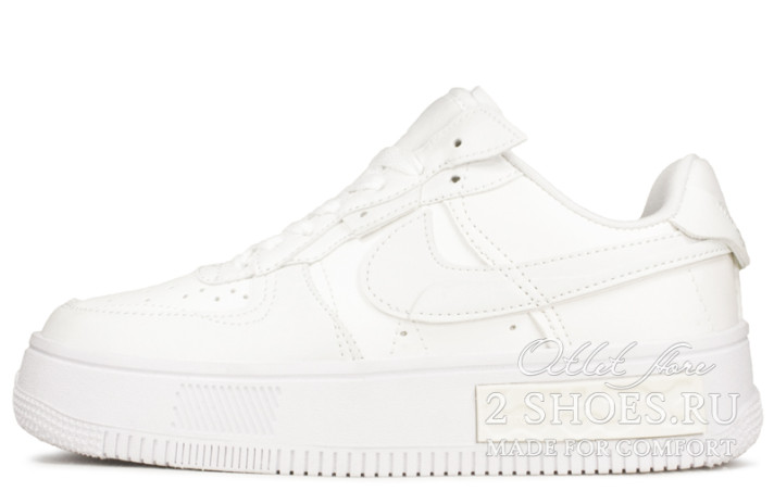 Кроссовки Nike Air Force 1 Fontanka White Multi Color Swoosh DH1290-100 белые, кожаные