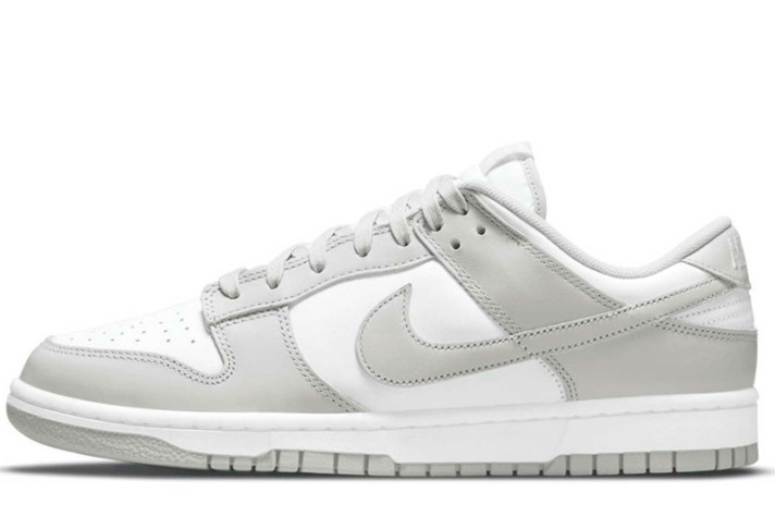 Кроссовки Nike Dunk SB Low Grey Fog DD1391-103 белые, серые, кожаные