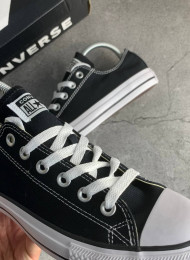 Кеды Converse All Star Low CHUCK TAYLOR Black White живое фото 3