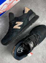 Кроссовки New Balance 574 Black bronze живое фото 2