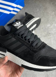 Кроссовки Adidas ZX 500 RM Black Core Footwear White живое фото 3