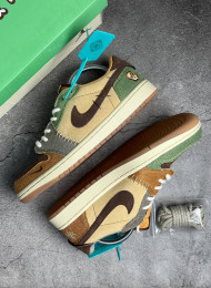 Кроссовки Nike Air Jordan 1 Low Zion Williamson Voodoo живое фото 1